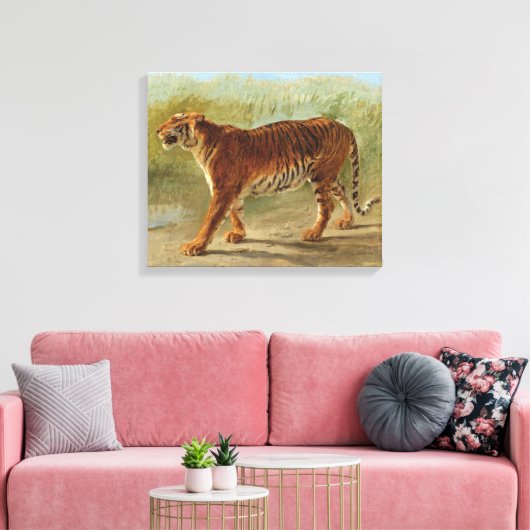 Royal Tiger Marching (door Rosa Bonheur) Canvas Afdruk (Insitu (Woonkamer))