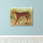 Royal Tiger Marching (door Rosa Bonheur) Canvas Afdruk (Insitu (Houten vloer))