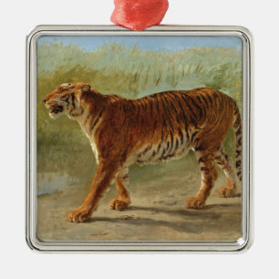 Royal Tiger Marching (door Rosa Bonheur) Metalen Ornament