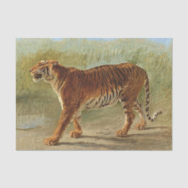 Royal Tiger Marching (door Rosa Bonheur) Tissuepapier