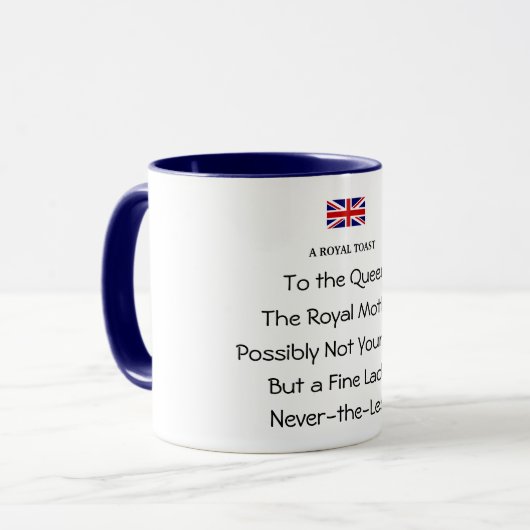 Royal Toast Funny Coffee Mok van koningin (Voorkant links)