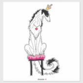 Royal Tri Borzoi Die Cut Vinyl Sticker (Vel)