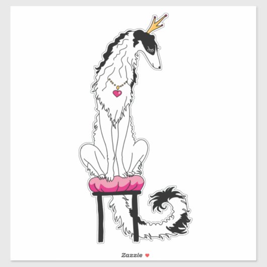 Royal Tri Borzoi Die Cut Vinyl Sticker (Vel)