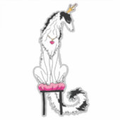 Royal Tri Borzoi Die Cut Vinyl Sticker (Voorkant)