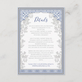 Royal Turkish Wedding Enclosure Card Informatiekaartje