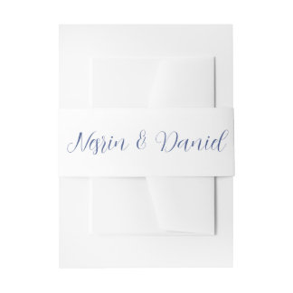 Royal Turkish Wedding Invitation White Belly Band Uitnodigingen Wikkel