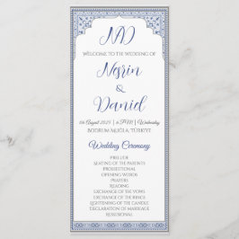Royal Turkish Wedding Program Kaart