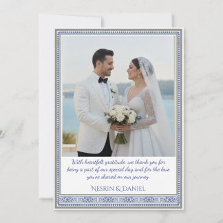Royal Turkish Wedding Thank You Card Bedankkaart