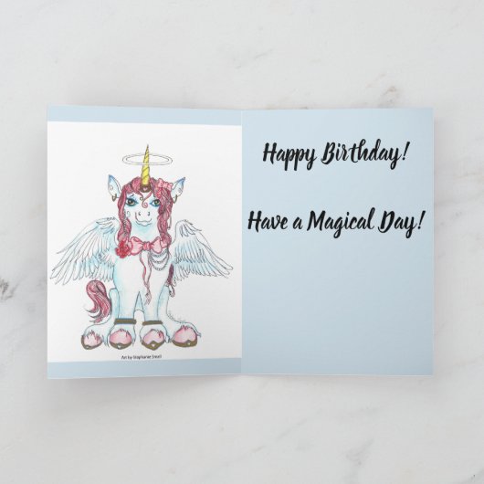Royal Unicorn Verjaardag Kaart (Binnen)