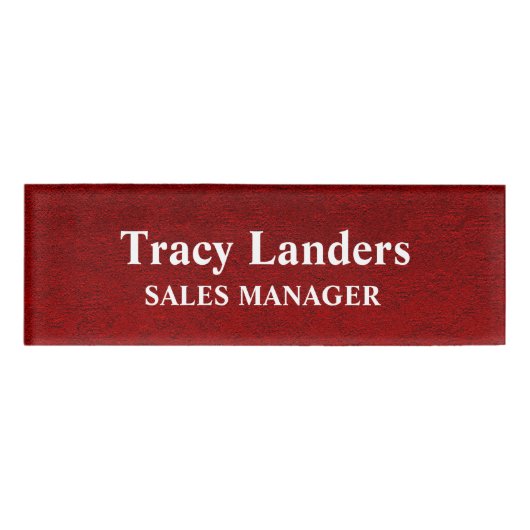 Royal Velvet Texture Print Naambadge (Voorkant)