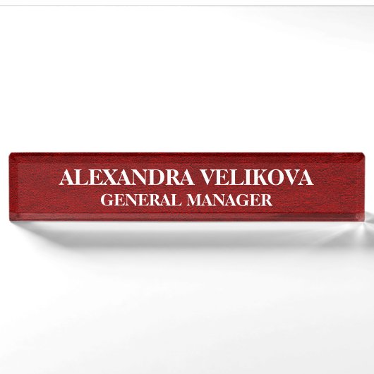 Royal Velvet Texture Print Naambordje (Voorkant)