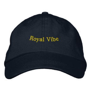 Royal Vibe Navy Mengelmoes van Klasse en Zelfvertr Geborduurde Pet