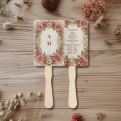 Royal Victoriaans Bloemen Ornamenten Bruiloft Handwaaier