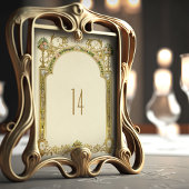 Royal Victoriaans Bloemen Tafel Nummer Kaart