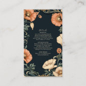 Royal Victoriaans bruiloft grillige bloemenbruilof Informatiekaartje (Voorkant)