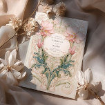 Royal Victoriaans bruiloft grillige bloemrijke Orn Kaart<br><div class="desc">Stap in een wereld van tijdloze romance met onze Victoriaans geïnspireerde huwelijksuitnodiging. Dit prachtige ontwerp heeft grillige ornament bloemenversieringen die een luxueus gouden lijst omringen en de grandeur van het koninklijk briefpapier oproepen. Het kleurenpalet is een verfijnde mix van stoffig blauw, gedempt salie groen en een zacht, stoffig roos, ook...</div>
