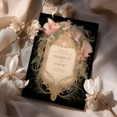 Royal Victoriaans bruiloft grillige bloemrijke Orn Kaart