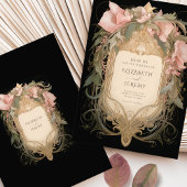 Royal Victoriaans bruiloft grillige bloemrijke Orn Kaart