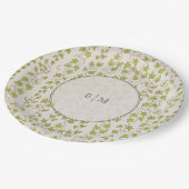 Royal Victoriaans Elegant Bloemen Bruiloft Papieren Bordje (Gekanteld)