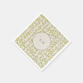 Royal Victoriaans Elegant Bloemen Bruiloft Servet (Hoek)