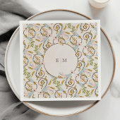 Royal Victoriaans Elegant Bloemen Bruiloft Servet