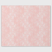 Royal Victoriaans Floral  Pink Lace Cadeaupapier (Vlak)