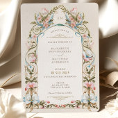 Royal Victoriaans Garden bruiloft uitnodiging