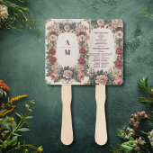 Royal Victoriaans grillige bloemenbruiloft Handwaaier