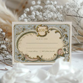 Royal Victoriaans RSVP-kaart met  bloemen Kaart
