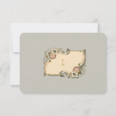 Royal Victoriaans RSVP-kaart met  bloemen Kaart (Achterkant)