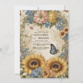 Royal Victoriaans Tuin Bruiloft Kaart (Voorkant)