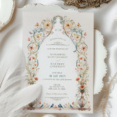 Royal Victoriaans Vlinders Vogels Bruiloft Kaart