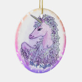 Royal Violet Unicorn Keramisch Ornament (Rechts)