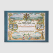 Royal Visit Historic Ephemera Decoupage Paper Tissuepapier (Voorkant)