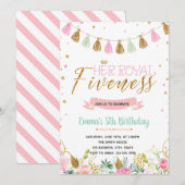 Royal viveness verjaardagsuitnodiging kaart (Voorkant / Achterkant)