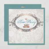  Royal Vrijgezellenfeest Tea Party Kaart (Voorkant / Achterkant)