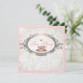 Royal Vrijgezellenfeest Tea Party Kaart (Staand voorkant)