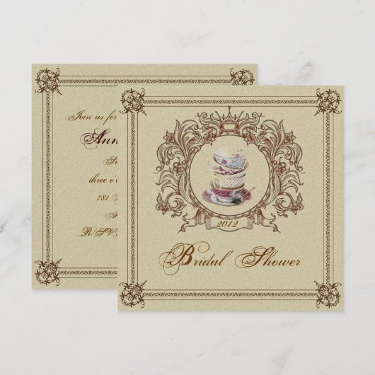  Royal Vrijgezellenfeest Tea Party Kaart (Voorkant / Achterkant)