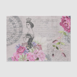 Royal  Vrouw Mode Bloemen & Handschrift Tissuepapier