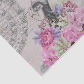Royal Vrouw Mode Bloemen & Handschrift Tissuepapier (Detail)