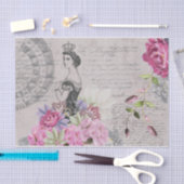 Royal Vrouw Mode Bloemen & Handschrift Tissuepapier (Craft)