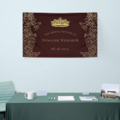 Royal Wedding Bourgogne Gold Vrijgezellenfeest Spandoek (Beurs)