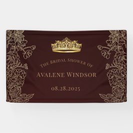 Royal Wedding Bourgogne Gold Vrijgezellenfeest Spandoek
