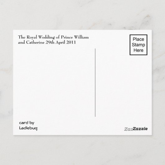 Royal Wedding Briefkaart (Achterkant)