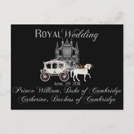 Royal Wedding Collectible Briefkaart (Voorkant)