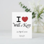 Royal Wedding Collector's Briefkaart (Staand voorkant)