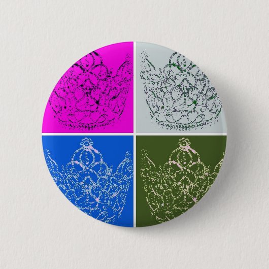 Royal Wedding/Crown Ronde Button 5,7 Cm (Voorkant)