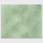 Royal Wedding Damask Mint Groen Zilver VIP Cadeaupapier (Vlak)