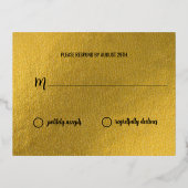 Royal Wedding Folie RSVP-kaart Uitnodiging Briefkaart (Achterkant)