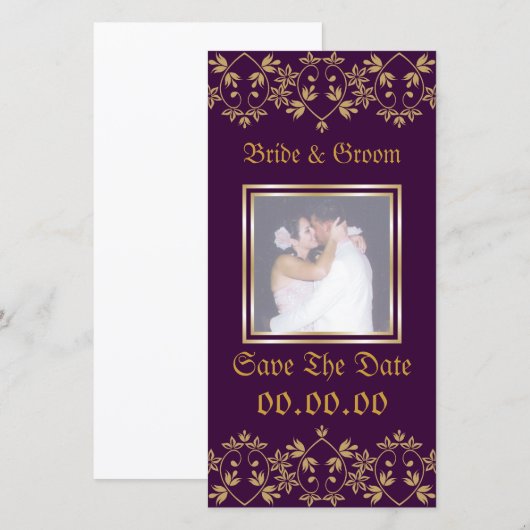 Royal Wedding Fotokaarten Save The Date (Voorkant / Achterkant)